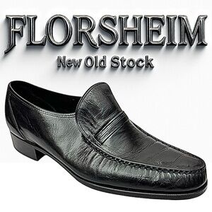 Florsheim Imperial Men's Slip-On Black Dress Shoes Nevada 10.5 D NOS